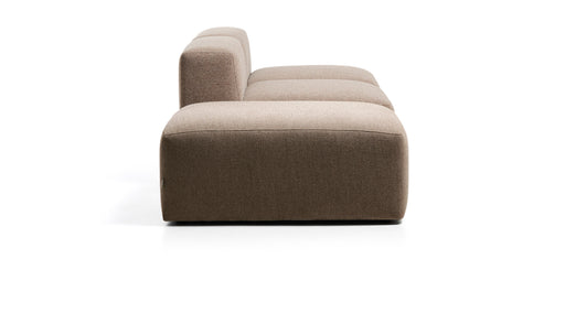 Kave Home 3-zits Bank Blok met poefeindstuk 270cm, Chenille - Taupe