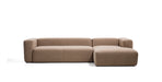 Kave Home Loungebank Blok Rechts, 330cm, Chenille - Bruin