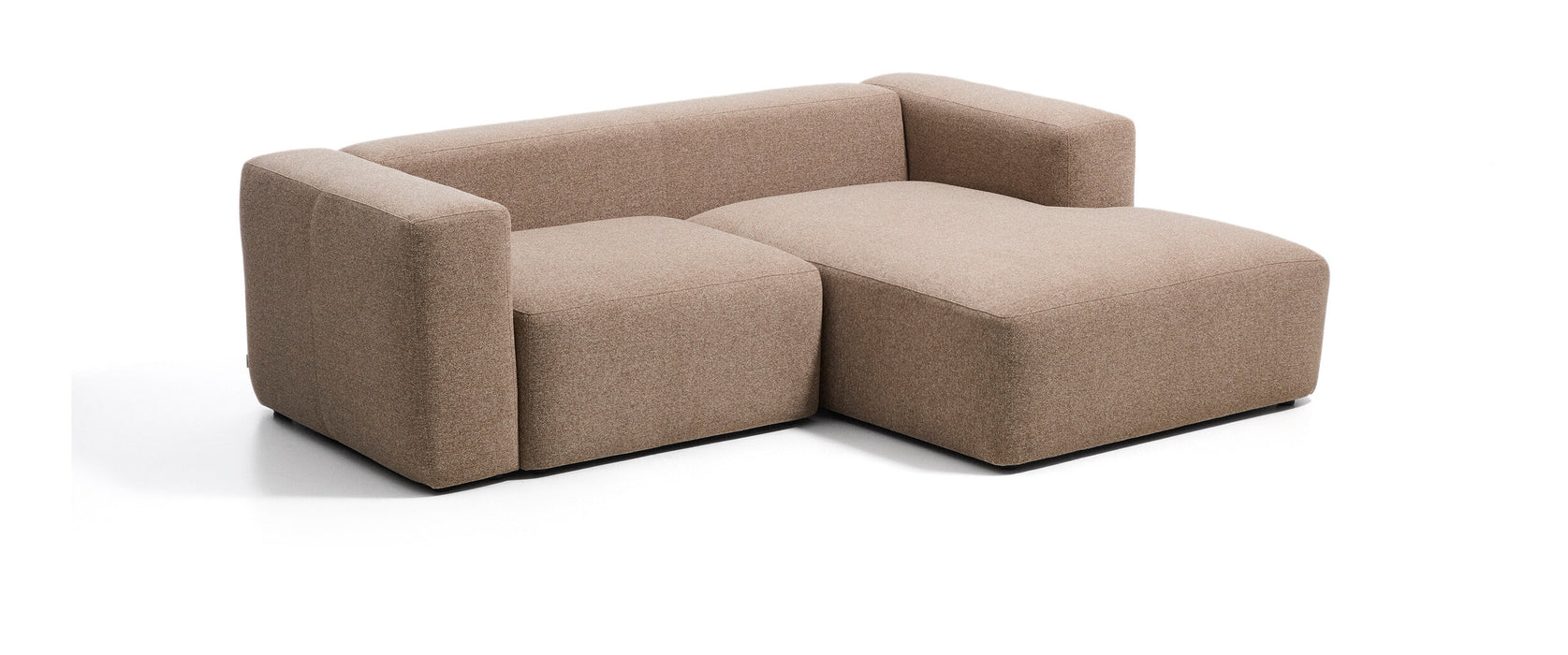 Kave Home Loungebank Blok Rechts, 240cm, Chenille - Bruin