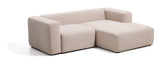 Kave Home Loungebank Blok Rechts, 240cm, Chenille - Beige