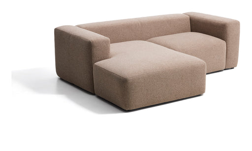 Kave Home Loungebank Blok Links, 240cm, Chenille - Bruin