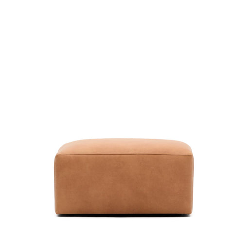 Kave Home Hocker Blok Leder, 90 x 74cm - Bruin