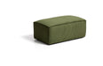Kave Home Poef Blok Rib, 60 x 104cm - Donkergroen