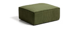 Kave Home Poef Blok Rib, 90 x 104 cm - Donkergroen