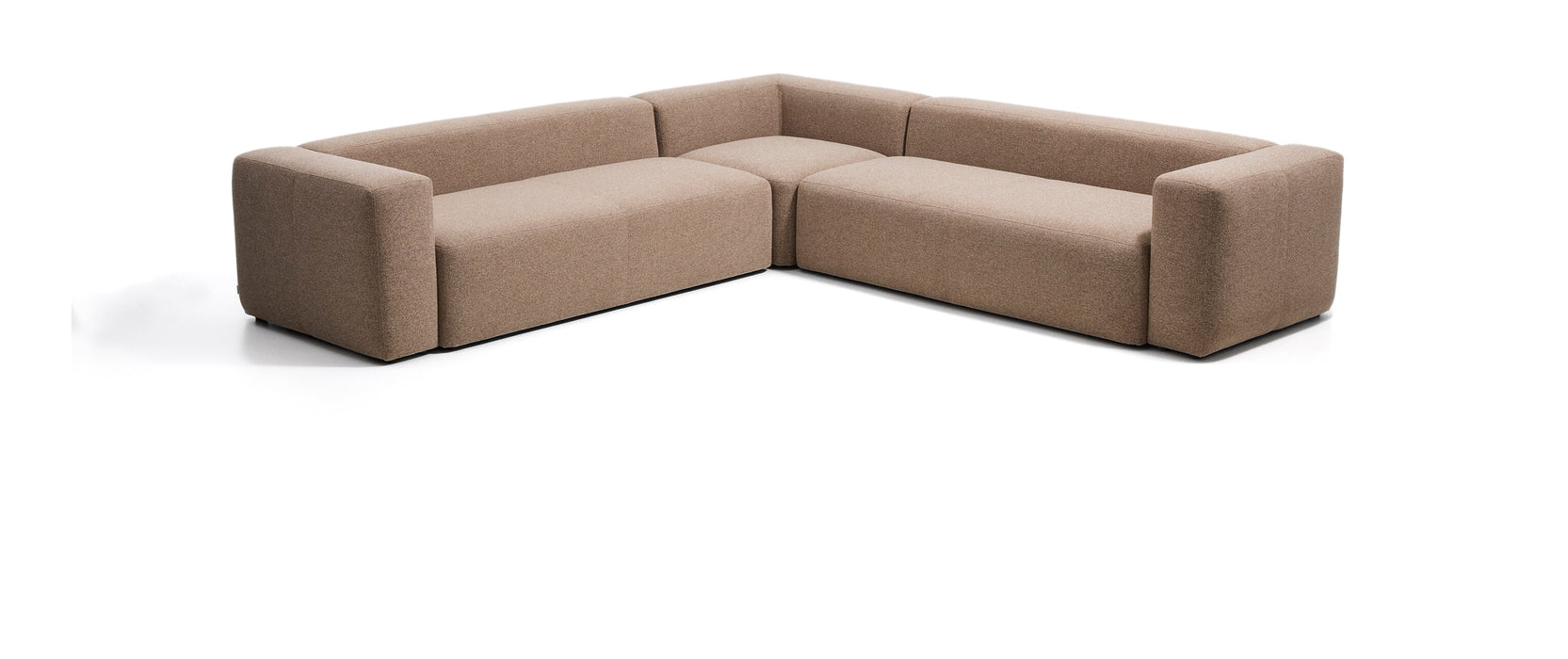 Kave Home 5-zits Hoekbank Blok 320cm, Chenille - Bruin