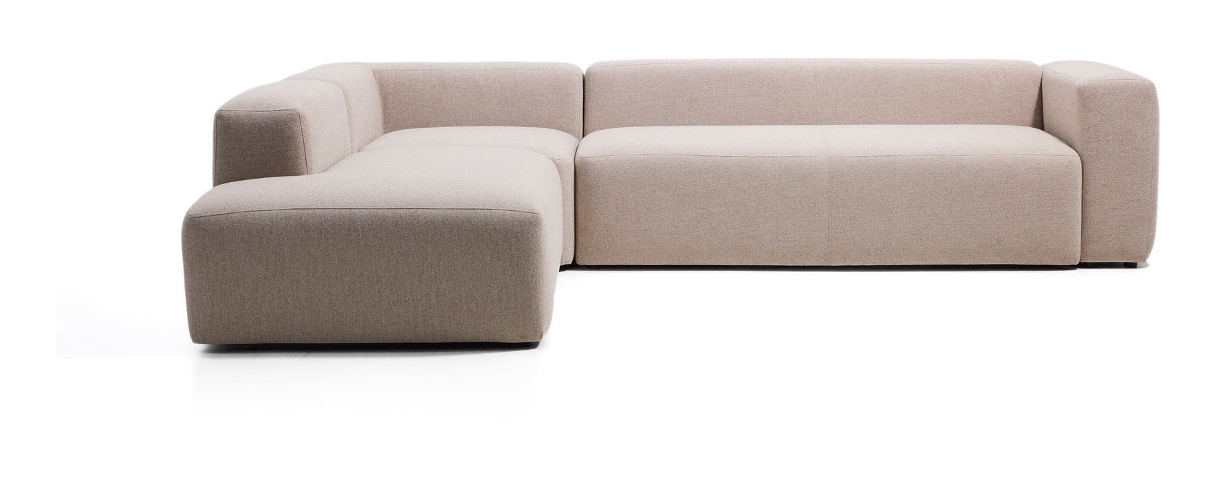 Kave Home 5-zits Hoekbank Blok Links, 255cm, Chenille - Beige