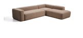 Kave Home 5-zits Hoekbank Blok 255cm, Chenille - Bruin