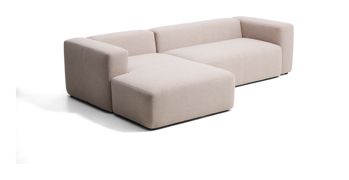 Kave Home Loungebank Blok Links, 300cm, Chenille - Beige