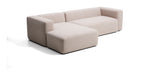Kave Home Loungebank Blok Links, 300cm, Chenille - Beige