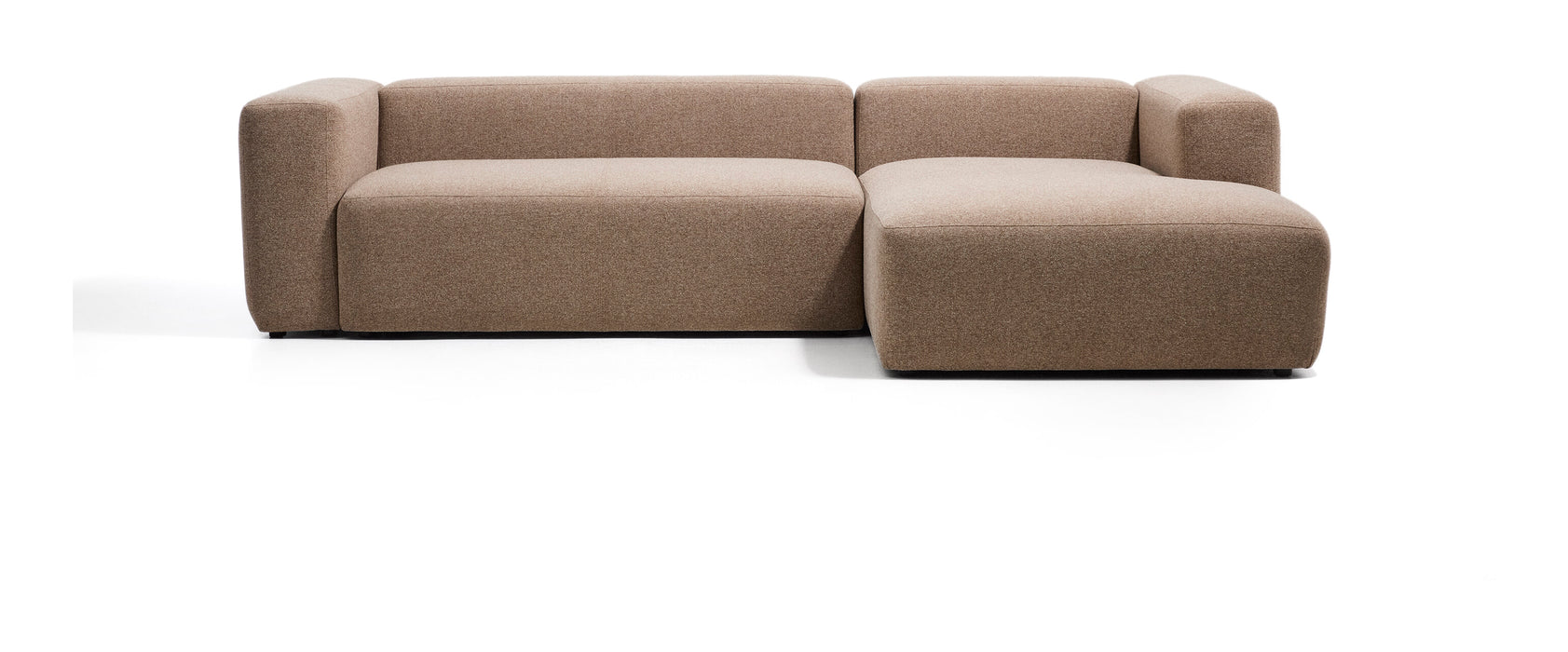 Kave Home Loungebank Blok Rechts, 300 cm, Chenille - Bruin