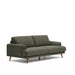 Kave Home 3-zits Bank Karin 228cm - Donkergroen/Walnoot