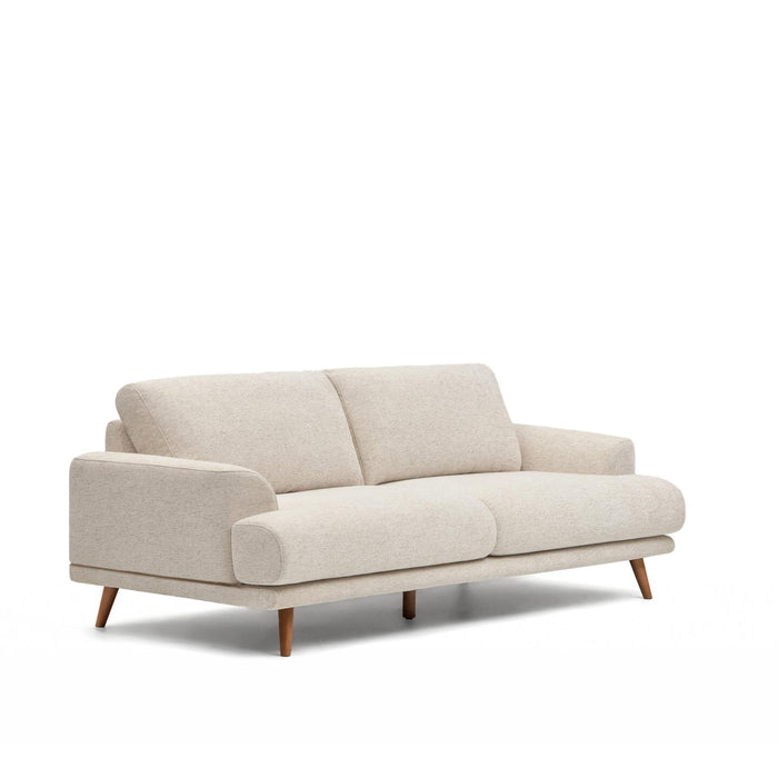 Kave Home 3-zits Bank Karin 231cm - Beige/Walnoot