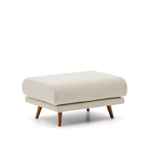 Kave Home Hocker Karin - Beige/Walnoot - ThatLyfeStyle