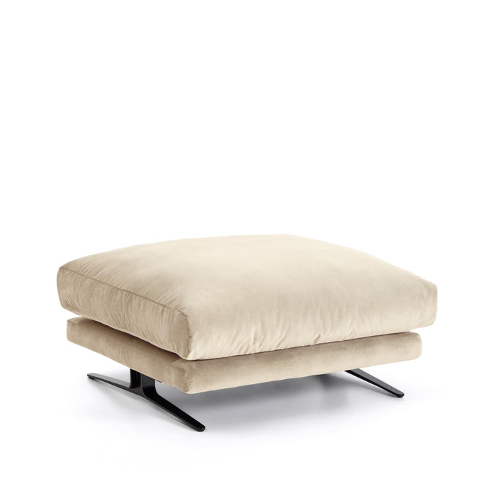 Kave Home Hocker Veliro Velvet - Parelmoer