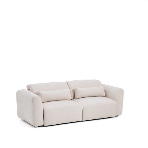 Kave Home Verstelbare 3-zits Bank Lares Chenille, 240cm - Beige