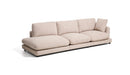 Kave Home 4-zits Bank Gala Met linker eindmodule, 315cm, Bouclé - Beige