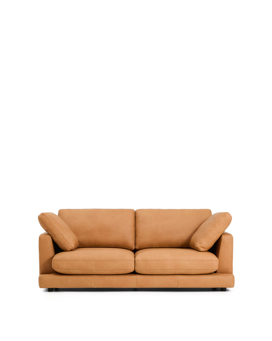 Kave Home 3-zits Bank Gala Leder - Bruin