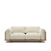 Kave Home 3-zits Bank Oaq Eiken en stof - Beige - ThatLyfeStyle