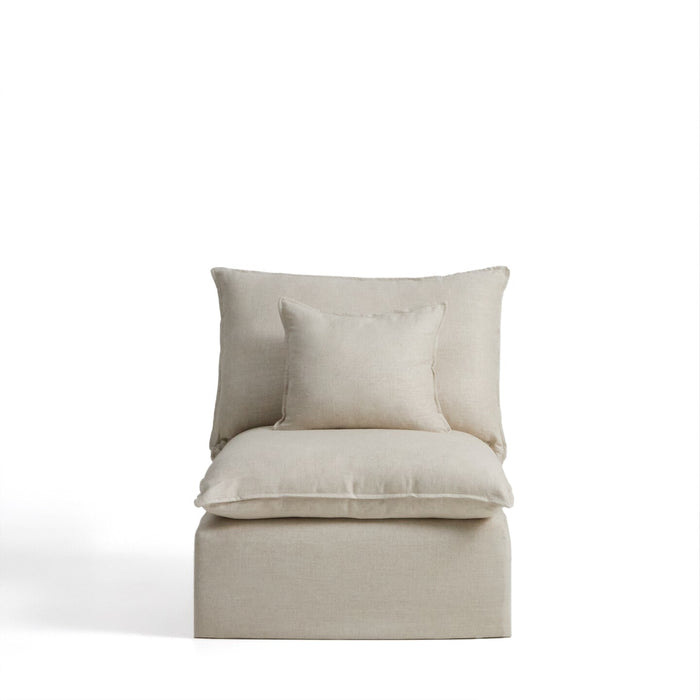 Kave Home Fauteuil Anarela Linnen, 90cm - Beige - ThatLyfeStyle