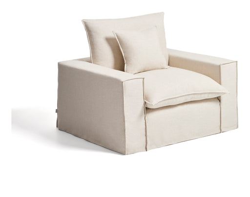 Kave Home Fauteuil Anarela Linnen, 130cm - Beige