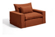 Kave Home Fauteuil Anarela Linnen, 150cm - Terracotta