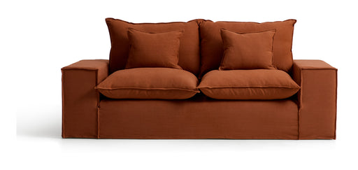 Kave Home 2-zits Bank Anarela 240cm, Linnen - Terracotta