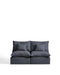 Kave Home Modulaire 2-zits Bank Anarela Linnen, 180cm - Donkergrijs