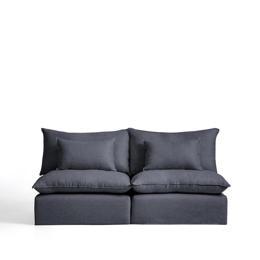 Kave Home Modulaire 3-zits Bank Anarela Linnen, 220cm - Donkergrijs