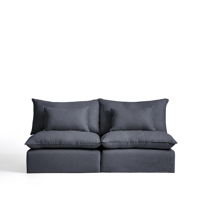 Kave Home Modulaire 3-zits Bank Anarela Linnen, 220cm - Donkergrijs