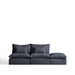 Kave Home Modulaire 3-zits Bank Anarela Linnen, 310cm - Donkergrijs