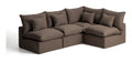 Kave Home 4-zits Hoekbank Anarela 287cm, Linnen - Taupe