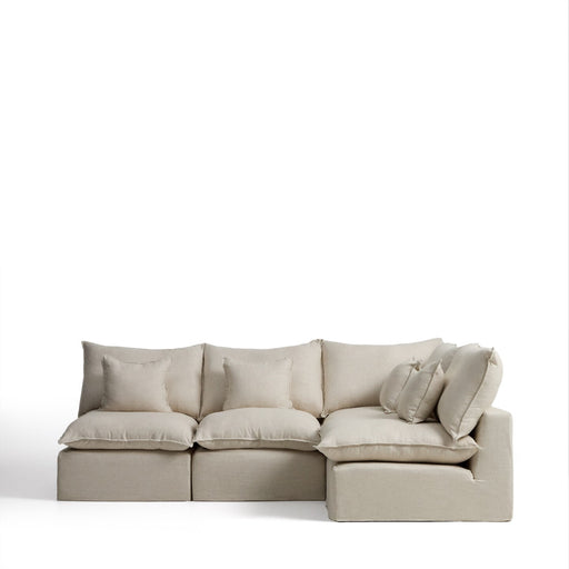 Kave Home 4-zits Hoekbank Anarela Rechts, 287cm - Beige
