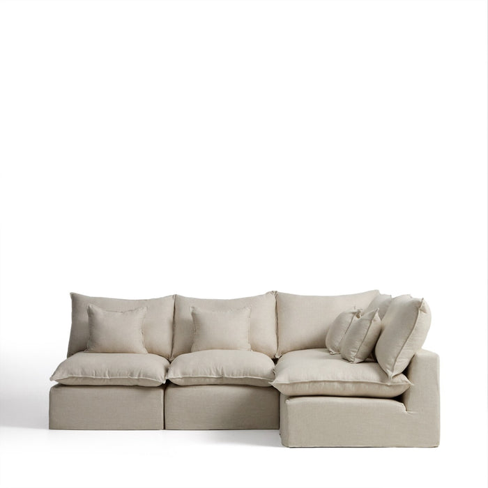 Kave Home 4-zits Hoekbank Anarela Rechts, 287cm - Beige