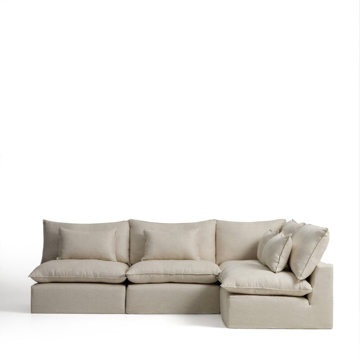 Kave Home 6-zits Hoekbank Anarela Rechts, 327cm - Beige