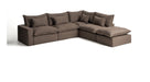Kave Home 6-zits Hoekbank Anarela 347cm, Linnen - Taupe