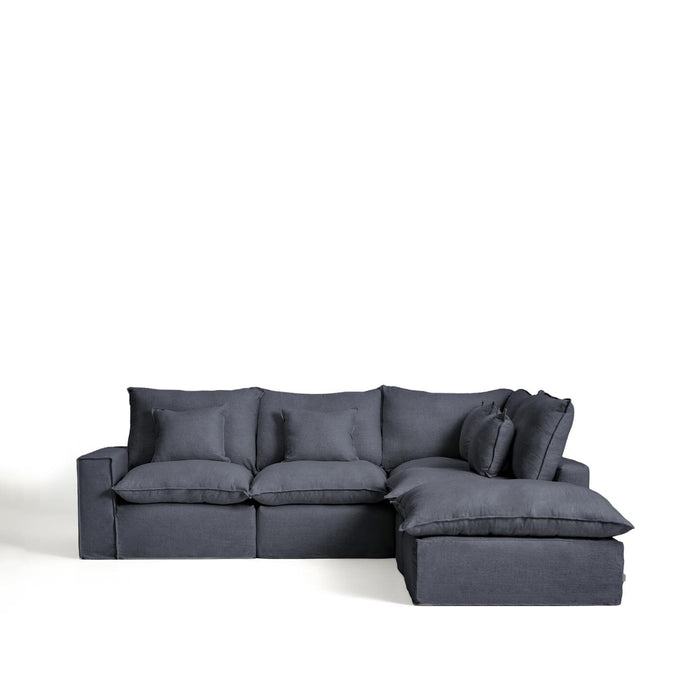 Kave Home 4-zits Hoekbank Anarela Rechts, 307cm - Donkergrijs