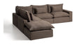 Kave Home 6-zits Hoekbank Anarela 307cm, Linnen - Taupe