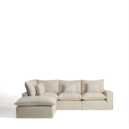 Kave Home 6-zits Hoekbank Anarela Links, 307cm - Beige - ThatLyfeStyle