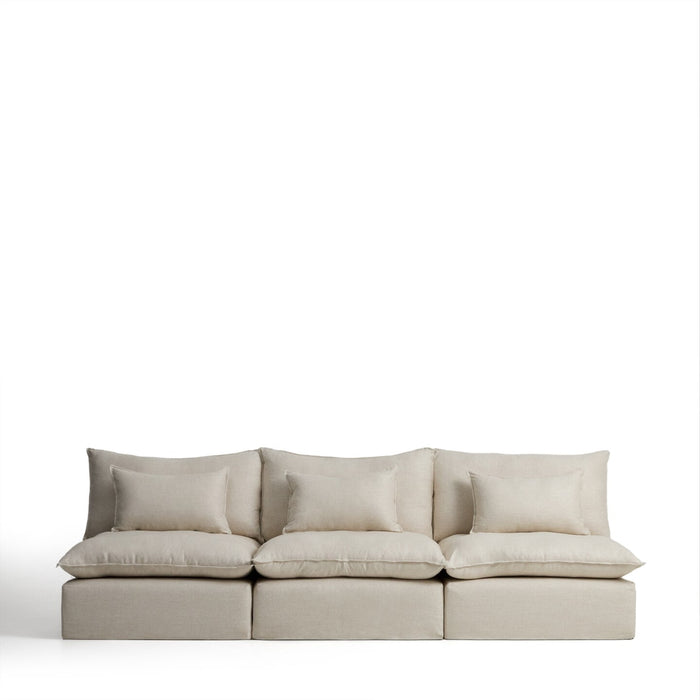 Kave Home 5-zits Bank Anarela Linnen, 330cm - Beige