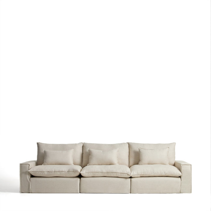 Kave Home 5-zits Bank Anarela Linnen, 370cm - Beige