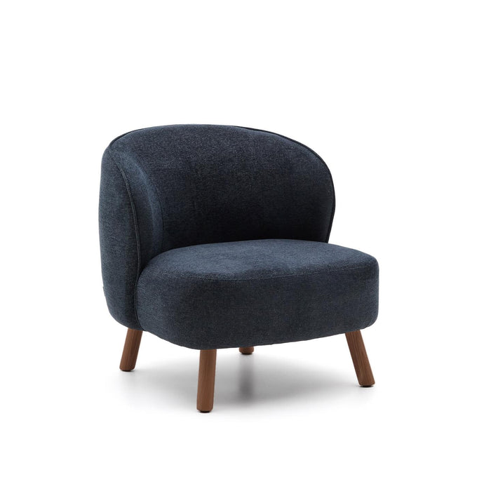 Kave Home Fauteuil Ulit Chenille - Blauw/Bruin