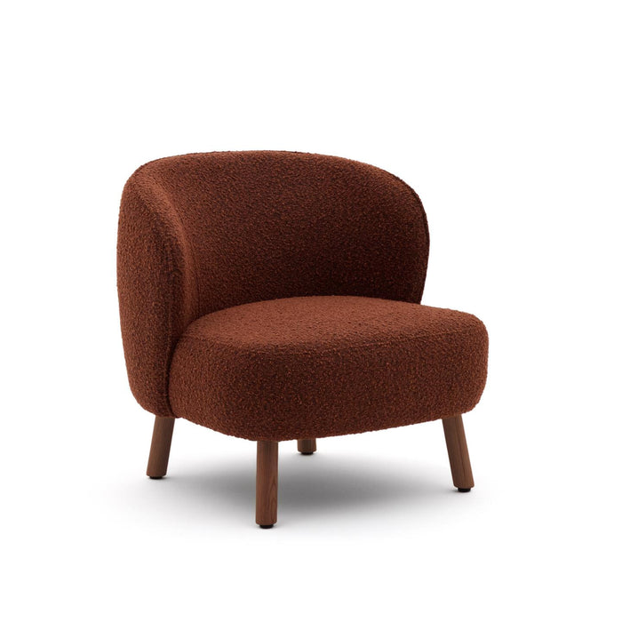 Kave Home Fauteuil Ulit Bouclé - Terracotta/Bruin