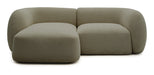 Kave Home Organische Loungebank Martina Links, 230cm, Chenille - Groen