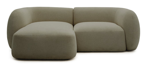 Kave Home Organische Loungebank Martina Links, 230cm, Chenille - Groen