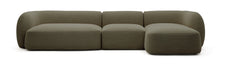 Kave Home Organische Loungebank Martina Rechts, 377cm, Chenille - Groen