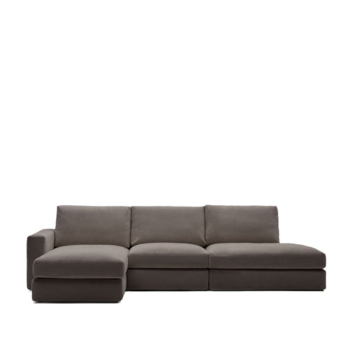 Kave Home 5-zits Loungebank Alea Links - Donkerbruin - ThatLyfeStyle