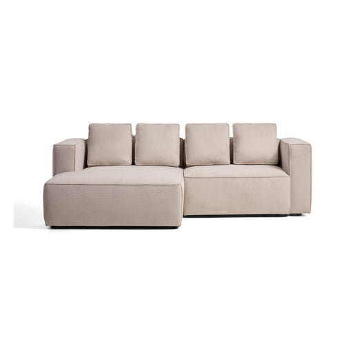 Kave Home Slaapbank Marela Links, Structuurstof, 236cm - Beige