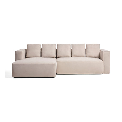 Kave Home Slaapbank Marela Links, Structuurstof, 276cm - Beige