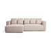 Kave Home Slaapbank Marela Links, Structuurstof, 276cm - Beige