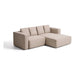 Kave Home Slaapbank Marela Rechts, Structuurstof, 236cm - Beige